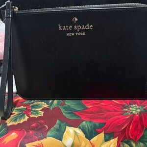 Kate Spade Black Leather Wristlet
